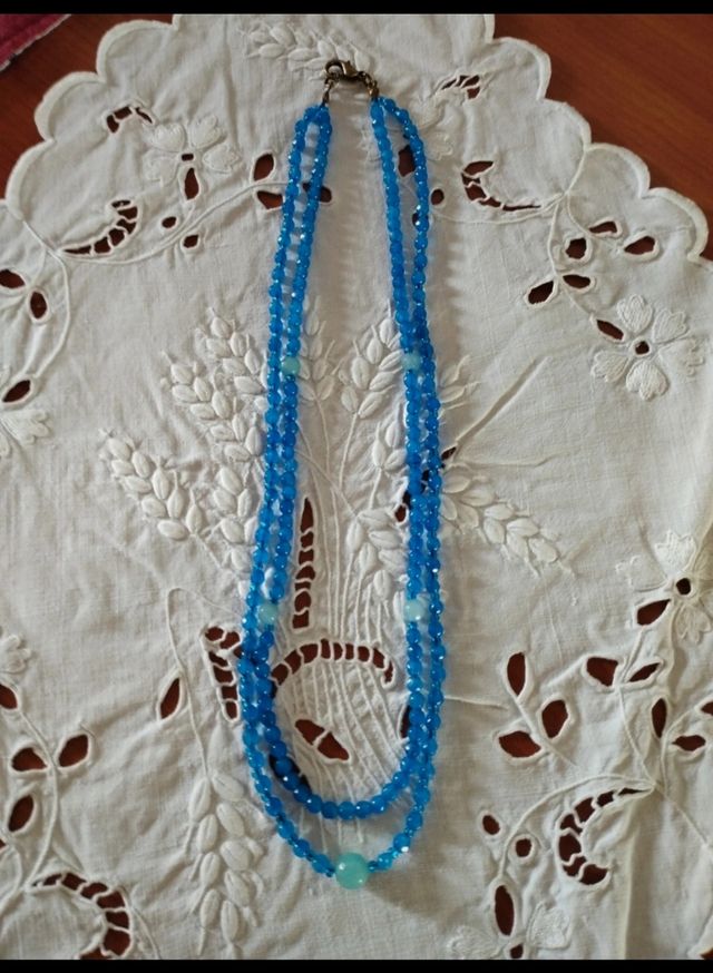 Collana Agata Azzurra | Pietra Naturale