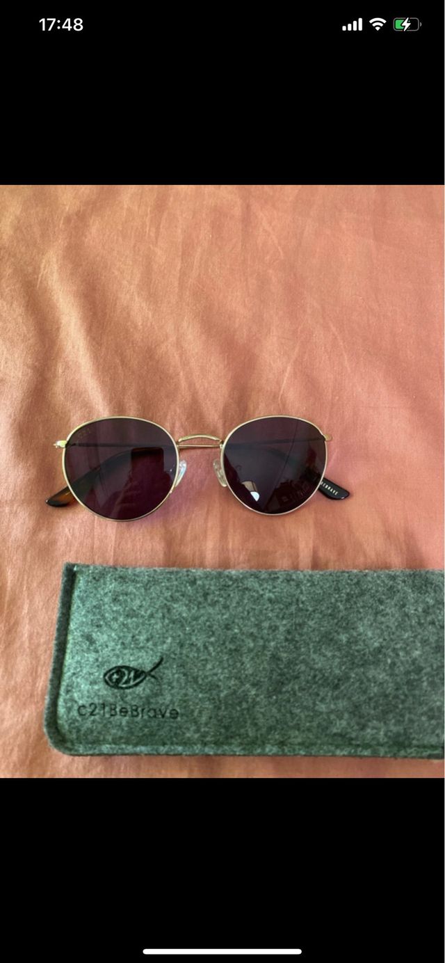 Gafas sol redondas C21bebrave doradas