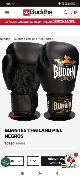 Guantes boxeo Thailand Piel BUDDHA
