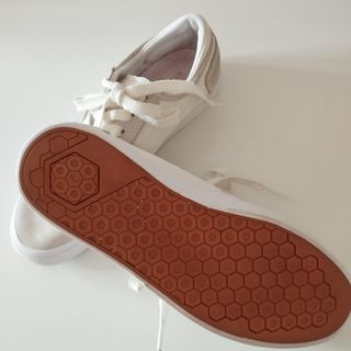 Zapatillas lona-piel beige/blanco nº 39 Unisex