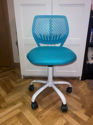 Silla escritorio giratoria azul