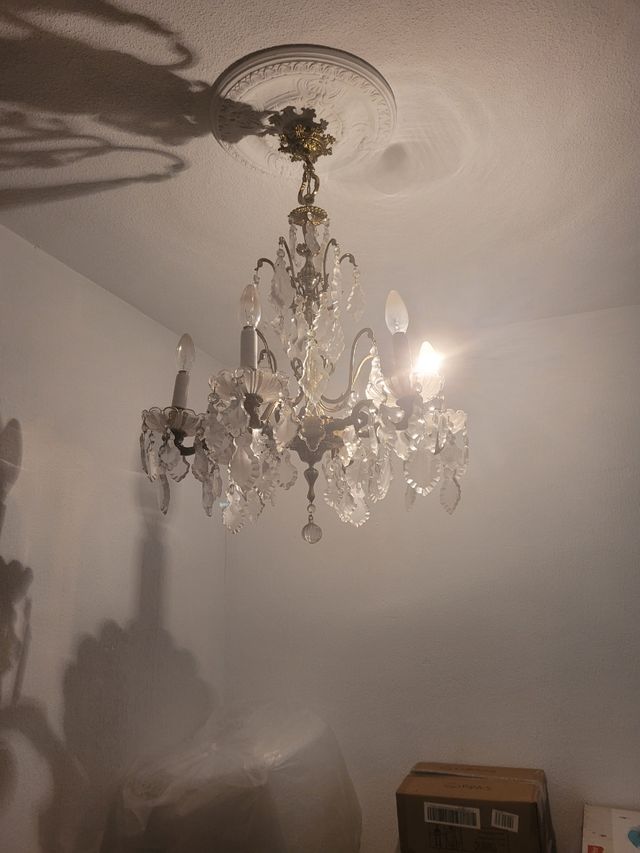 Elegante lámpara techo cristal