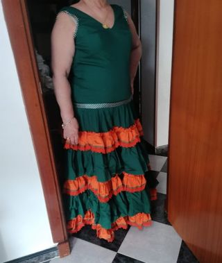 Vestidos flamenca rojo y azul