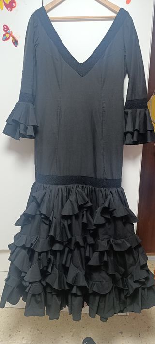 Vestido Flamenca Negro - Talla 42-44