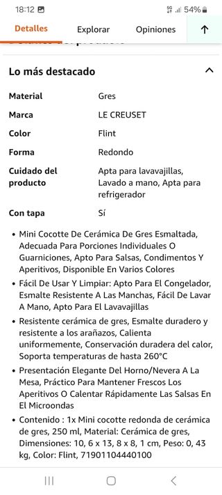 Mini Cocinilla Le Creuset Gris