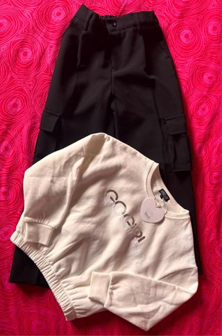 Completo felpa e pantaloni CECILE bimba