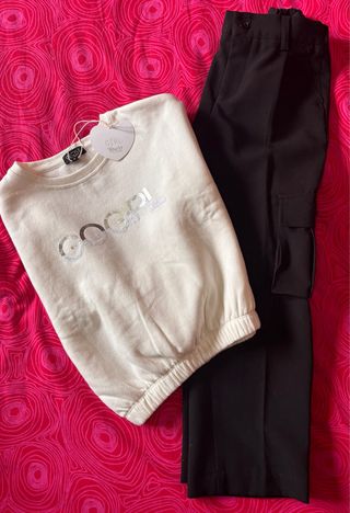 Completo felpa e pantaloni CECILE bimba