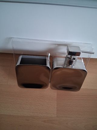 Dosificador jabonera metal baño
