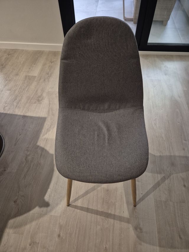 4 Sillas Comedor Grises - Madera