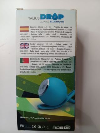 Talius Drop - Altavoz Bluetooth, 3W, Azul/Rosa