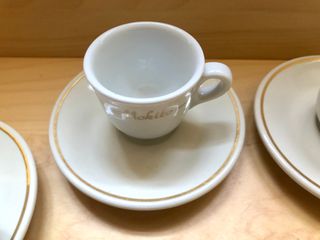 Tazzine da caffè da bar con piattini (4 pezzi)