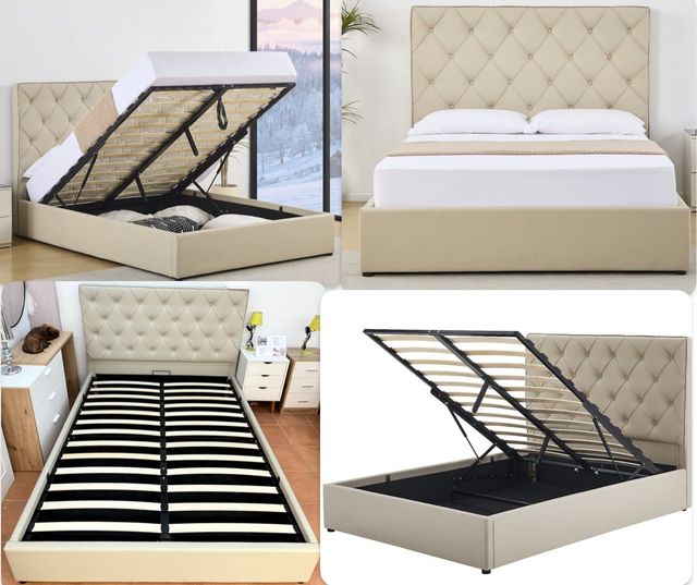 canapé con somier y cabecero polipiel🧶