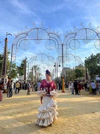 Traje Flamenca Pepa Romero color blanco 