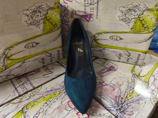 Tacones Araen - color verde azulado