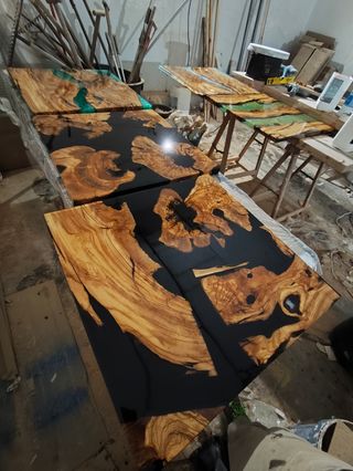 Mesas resina epoxi madera