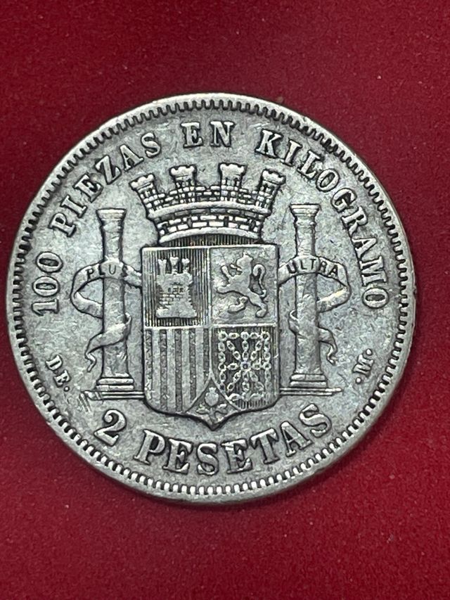 2 Pesetas España 1870 - Moneda Plata