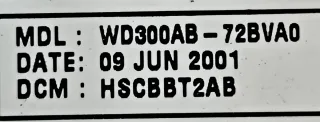 Disco Duro WD300 IDE 30GB