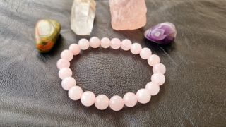 Pulsera de cuarzo rosa