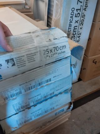 REVESTIMIENTO BLANCO MATE 25X70 BAHIA BLANCO