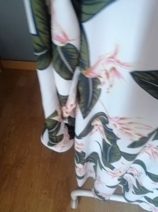 Vestido camisero blanco y verde