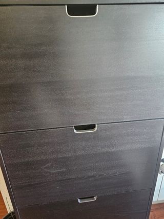 Zapatero Ikea negro - 3 cajones