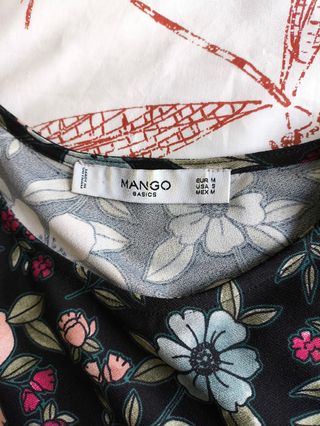 Vestido floral manga larga