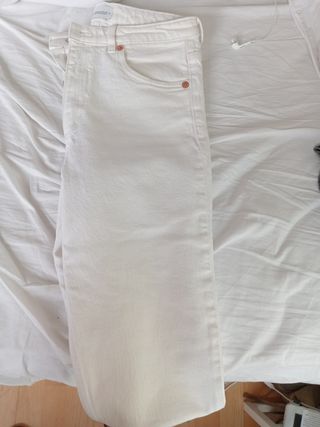 Jeans Zara blancos mujer -talla 36