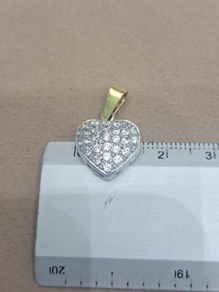 Collar corazón oro 18k diamantes