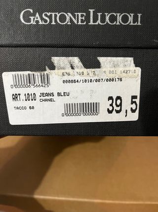 Zapatos Gastone Lucioli-Tacón Tela Vaquera