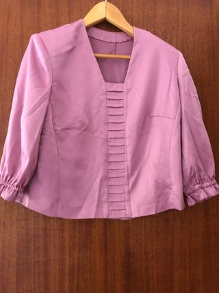 Blusa rosa mujer - Talla XL. Echa a mano