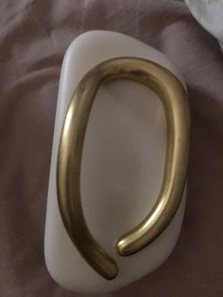 Bolso Zara blanco y dorado