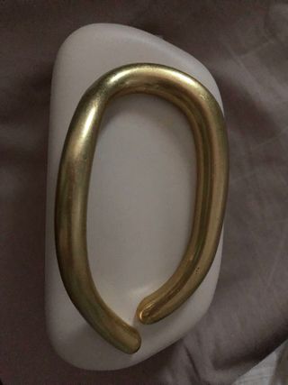 Bolso Zara blanco y dorado