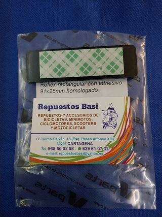 Catadioptrico moto homologado 91x25mm