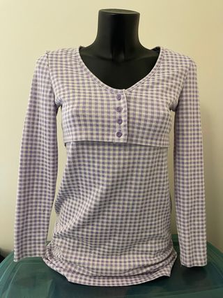 Vestido Lila a Cuadros Talla M