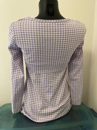 Vestido Lila a Cuadros Talla M