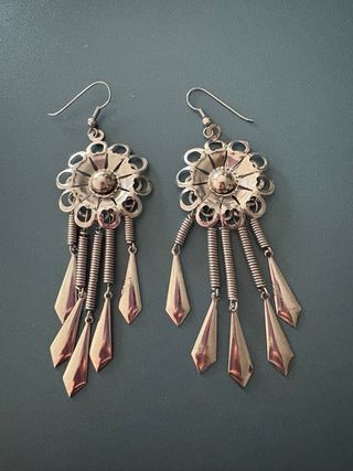 Pendientes largos floral