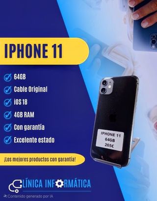 iPhone 11 64GB - iOS 18 - Garantía