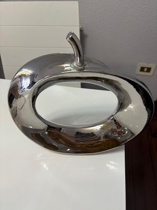 2 Piezas Decorativas Pera Plata