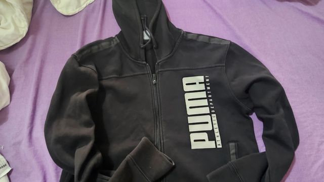 Sudadera Puma negra c/cremallera