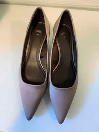 Zapatos Zara beige mujer 38