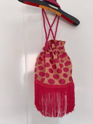 Vestido Flamenca dorado y rosa