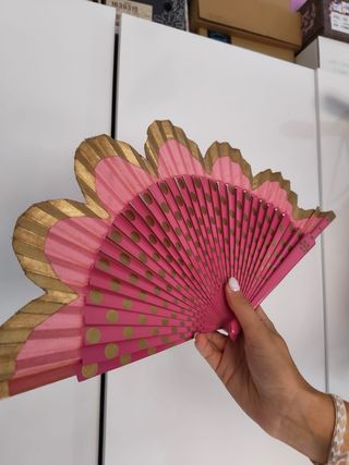 Vestido Flamenca dorado y rosa