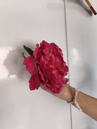 Vestido Flamenca dorado y rosa