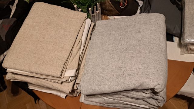 Fundas nórdicas lino beige/gris cama 150. 200x220