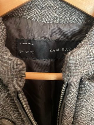 Abrigo Zara mujer M - Gris/Verde