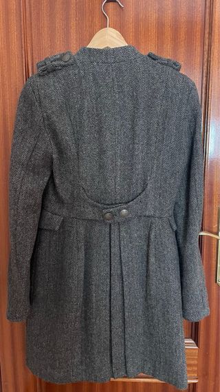 Abrigo Zara mujer M - Gris/Verde