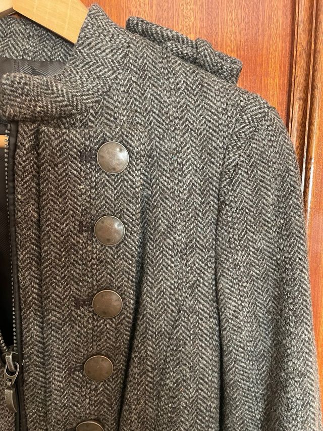 Abrigo Zara mujer M - Gris/Verde