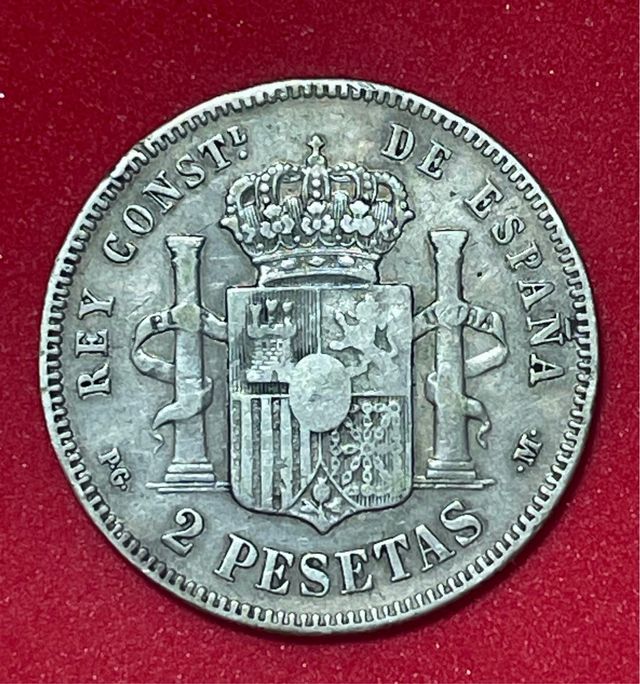2 Pesetas España 1891 Alfonso XIII