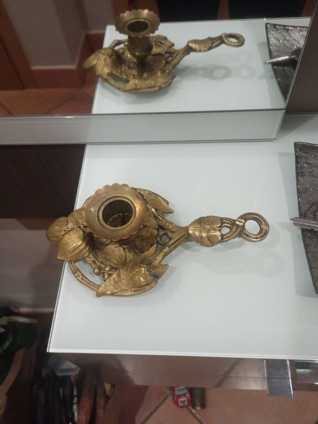 Palmatoria bronce antigua