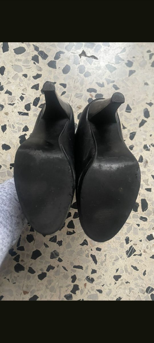 Botines negros tacón alto 37
